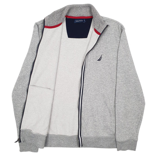 Mens Grey Nautica  Full Zip Jumper