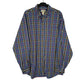 Mens Blue L.L.Bean Thick Flannel Long Sleeve Shirt