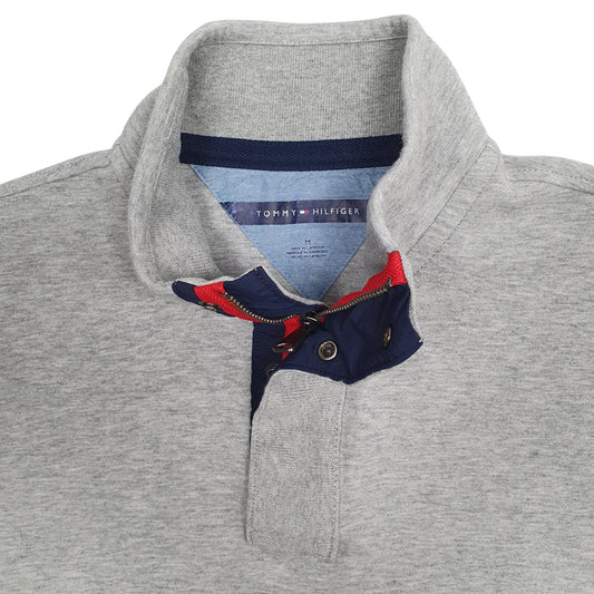 Mens Grey Tommy Hilfiger  Quarter Zip Jumper