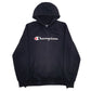 Mens Black Champion Spellout Hoodie Jumper