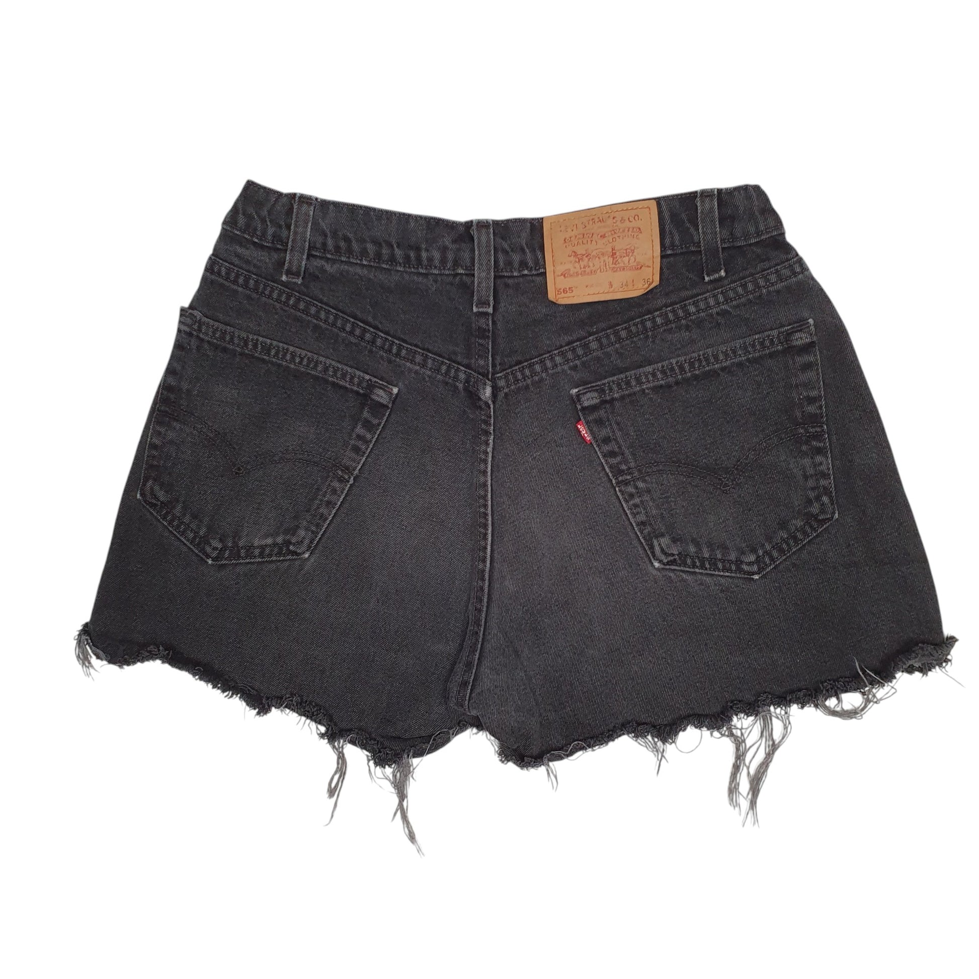 Womens Black Levis 565 Vintage 90s Made In USA Cut Off  Shorts