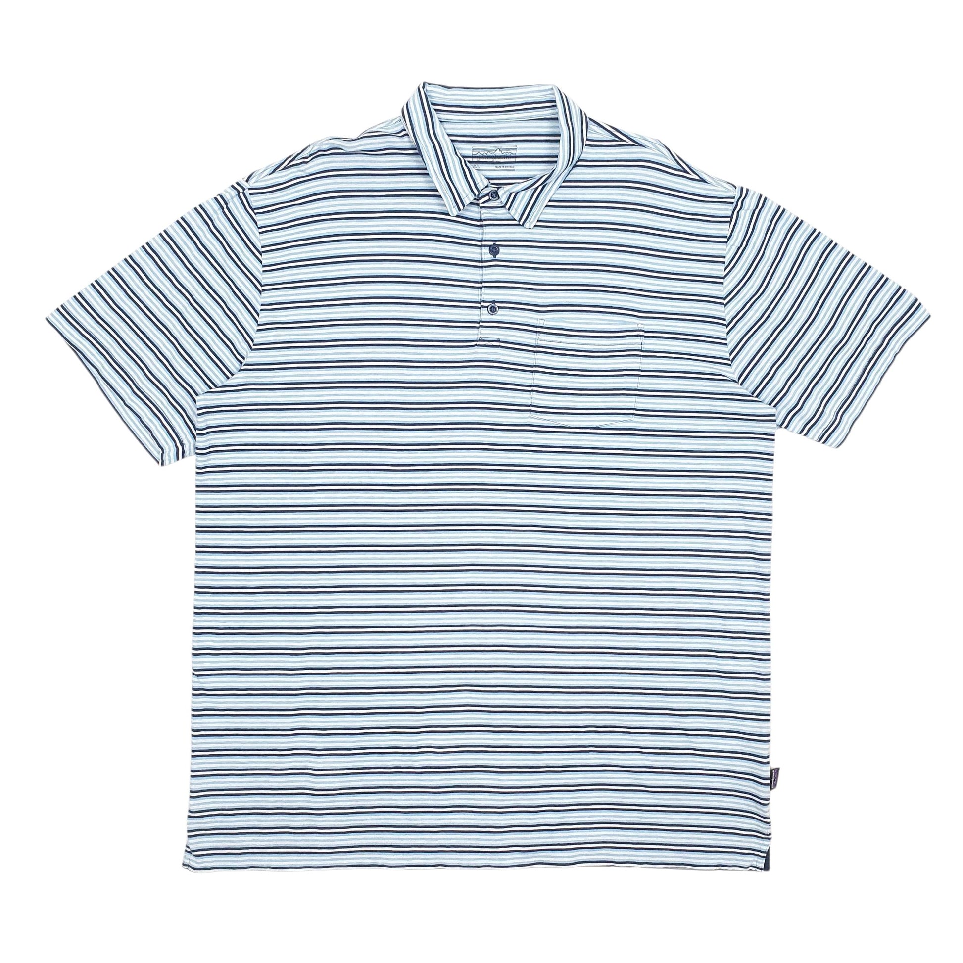 Mens Blue Patagonia  Short Sleeve Polo Shirt