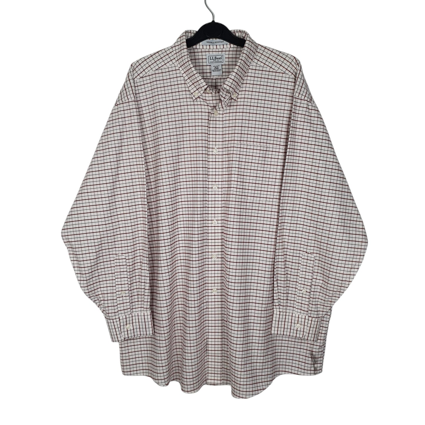 Mens Burgundy L.L.Bean  Long Sleeve Shirt