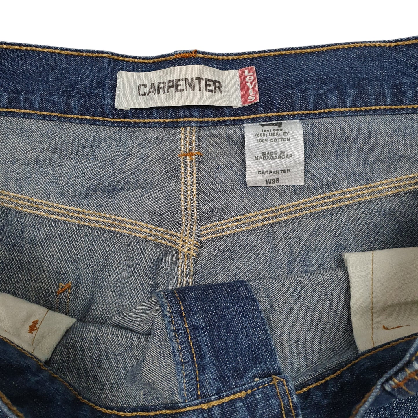 Mens Blue Levis Vintage 00s Carpenter  Shorts