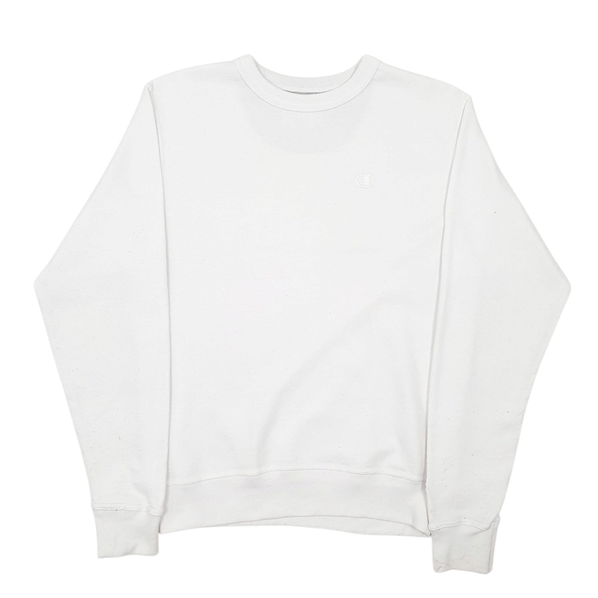 Mens White Champion  Crewneck Jumper