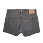 Womens Grey Levis 514 Cut Off  Shorts