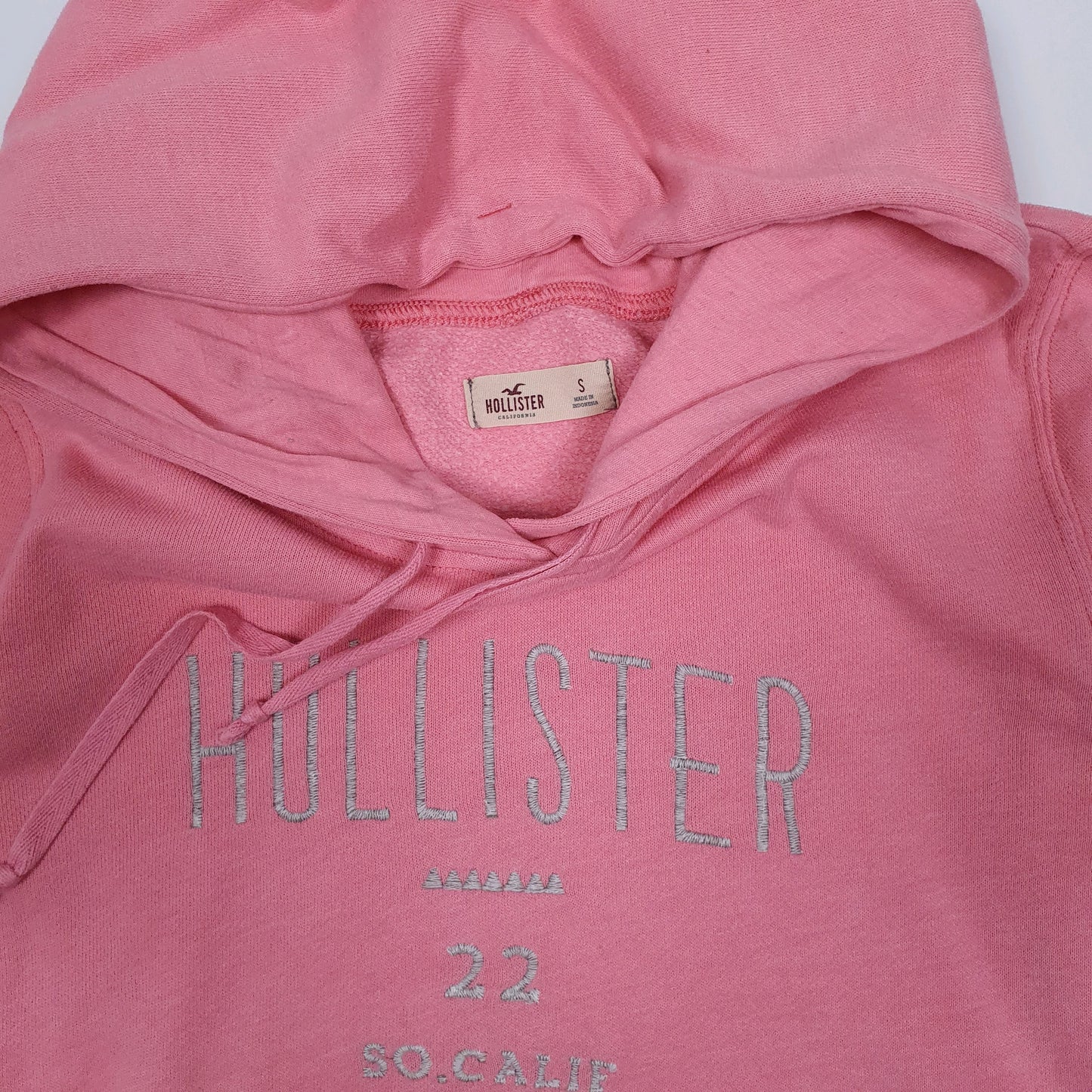 Womens Pink Hollister Lightweight Hoodie Jumper