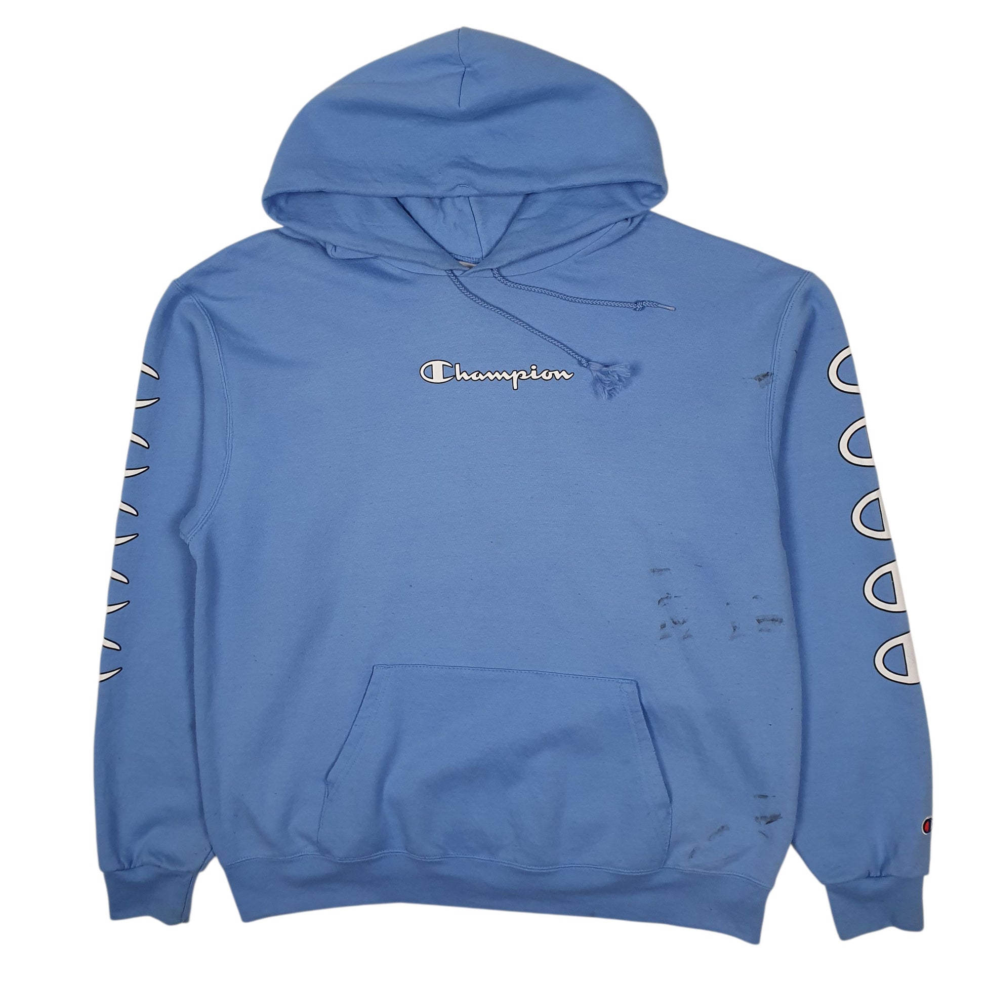 Mens Blue Champion  Hoodie Jumper