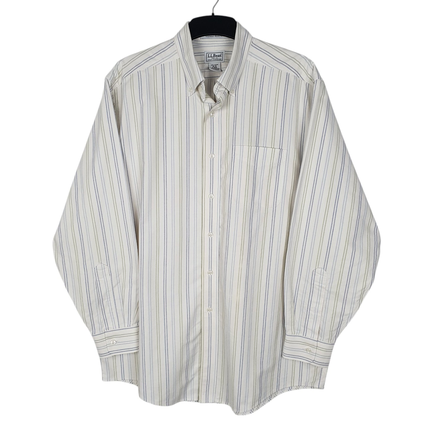 Mens White L.L.Bean  Long Sleeve Shirt