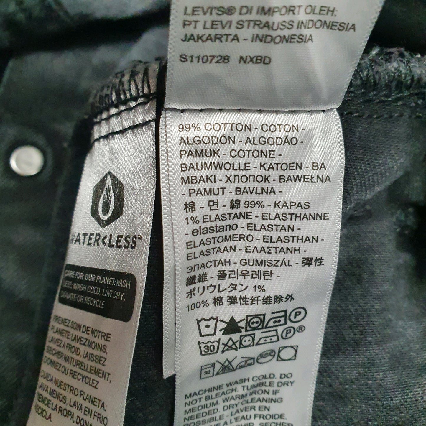 Mens Black Levis   Coat
