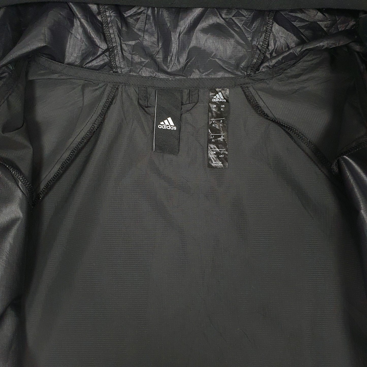 Mens Black Adidas   Coat