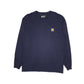 Mens Navy Carhartt  Long Sleeve T Shirt
