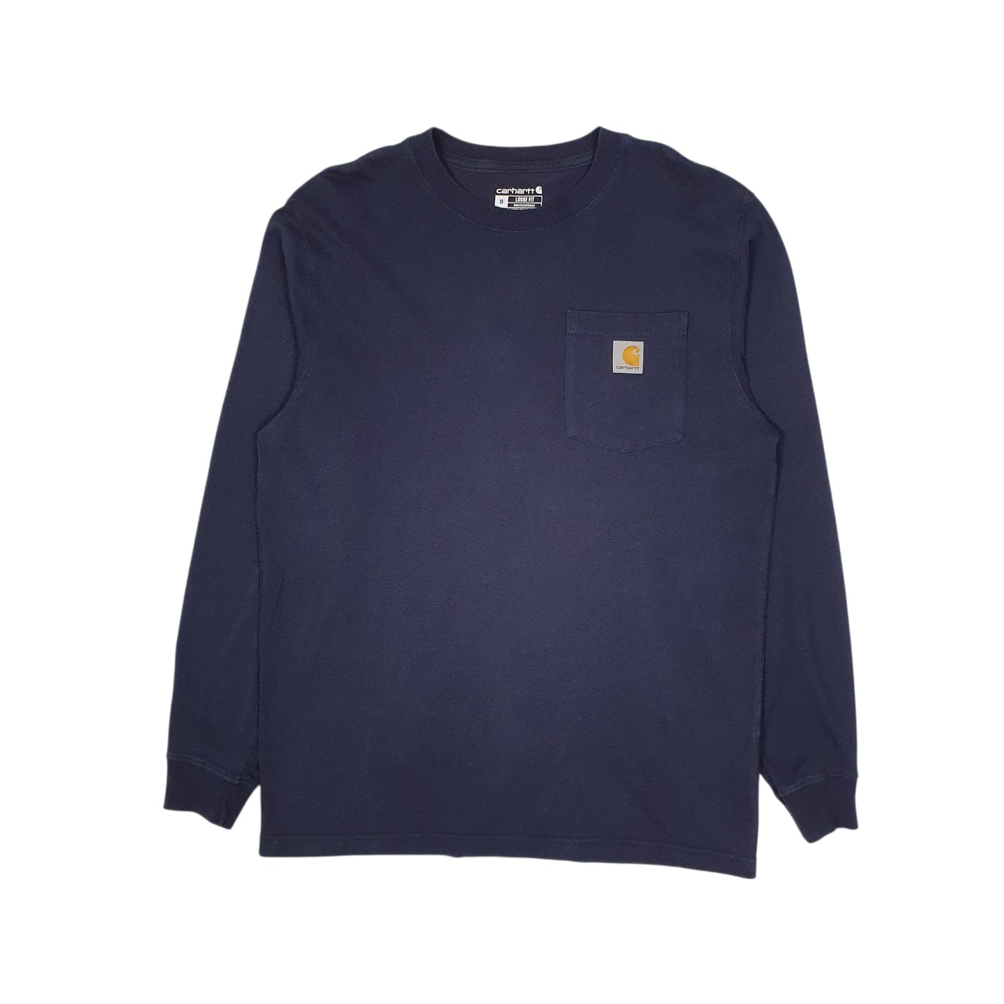 Mens Navy Carhartt  Long Sleeve T Shirt