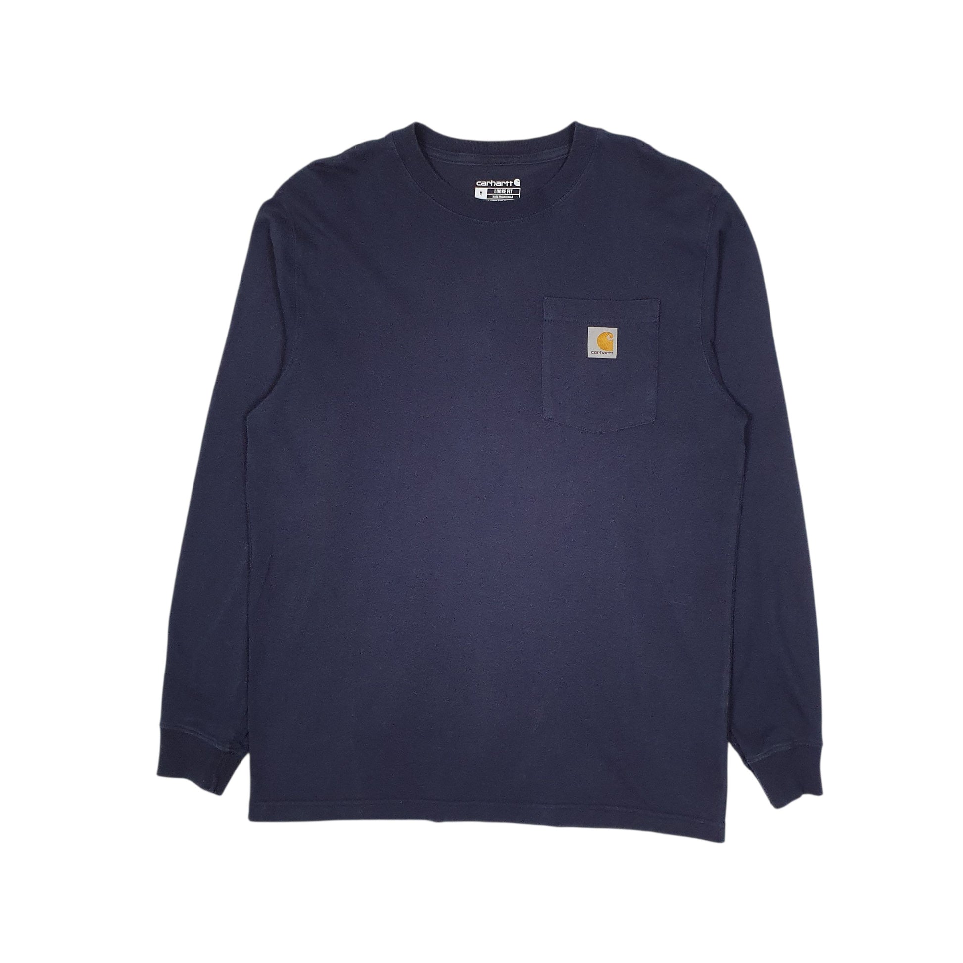 Mens Navy Carhartt  Long Sleeve T Shirt