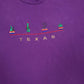 Mens Purple Anvil Single Stitch Vintage 90s Texas  T Shirt