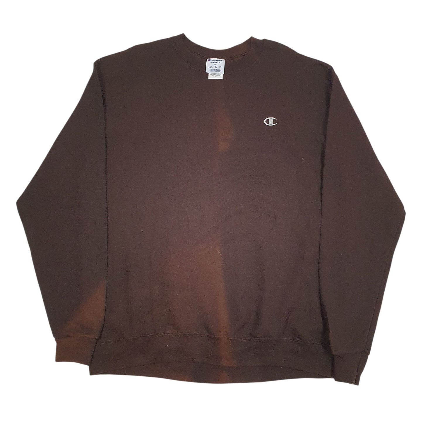 Mens Brown Champion  Crewneck Jumper