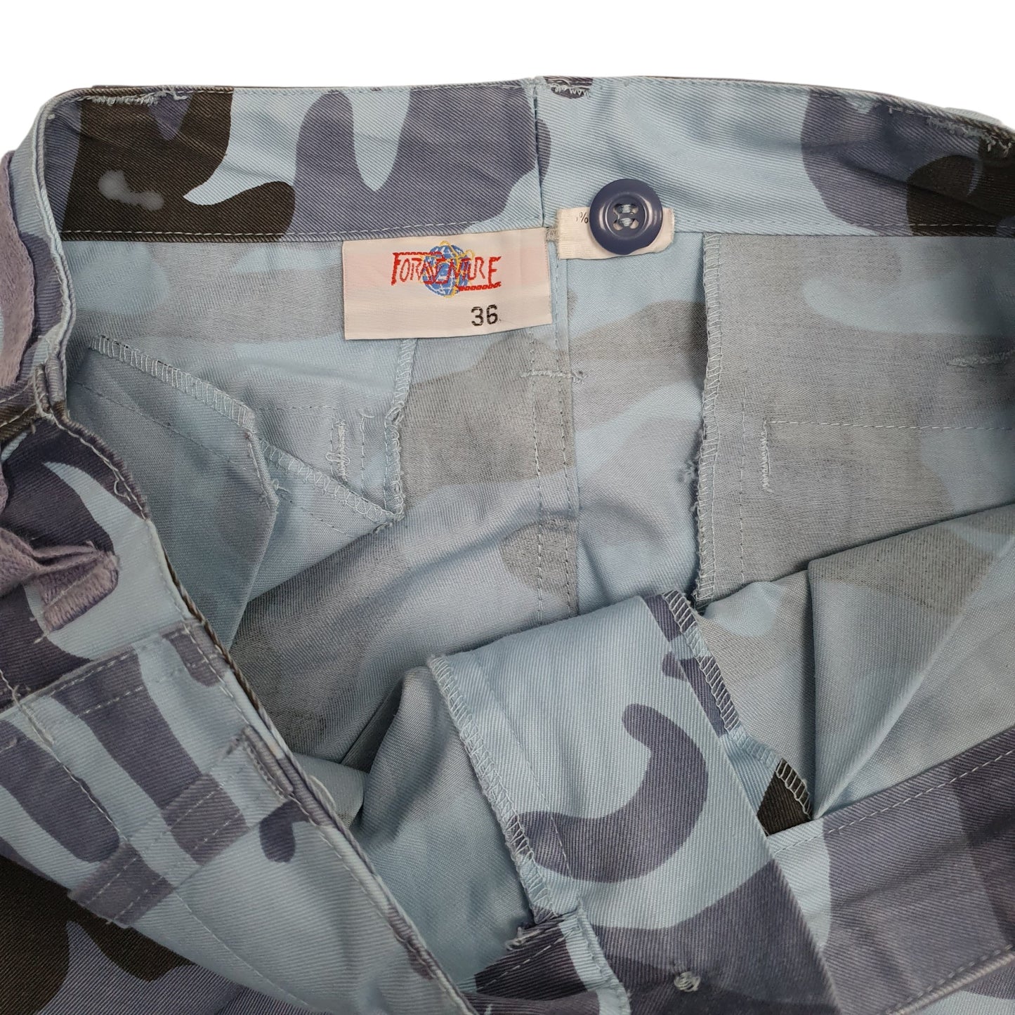 Mens Blue Foray Mure Camo Camouflage  Trousers