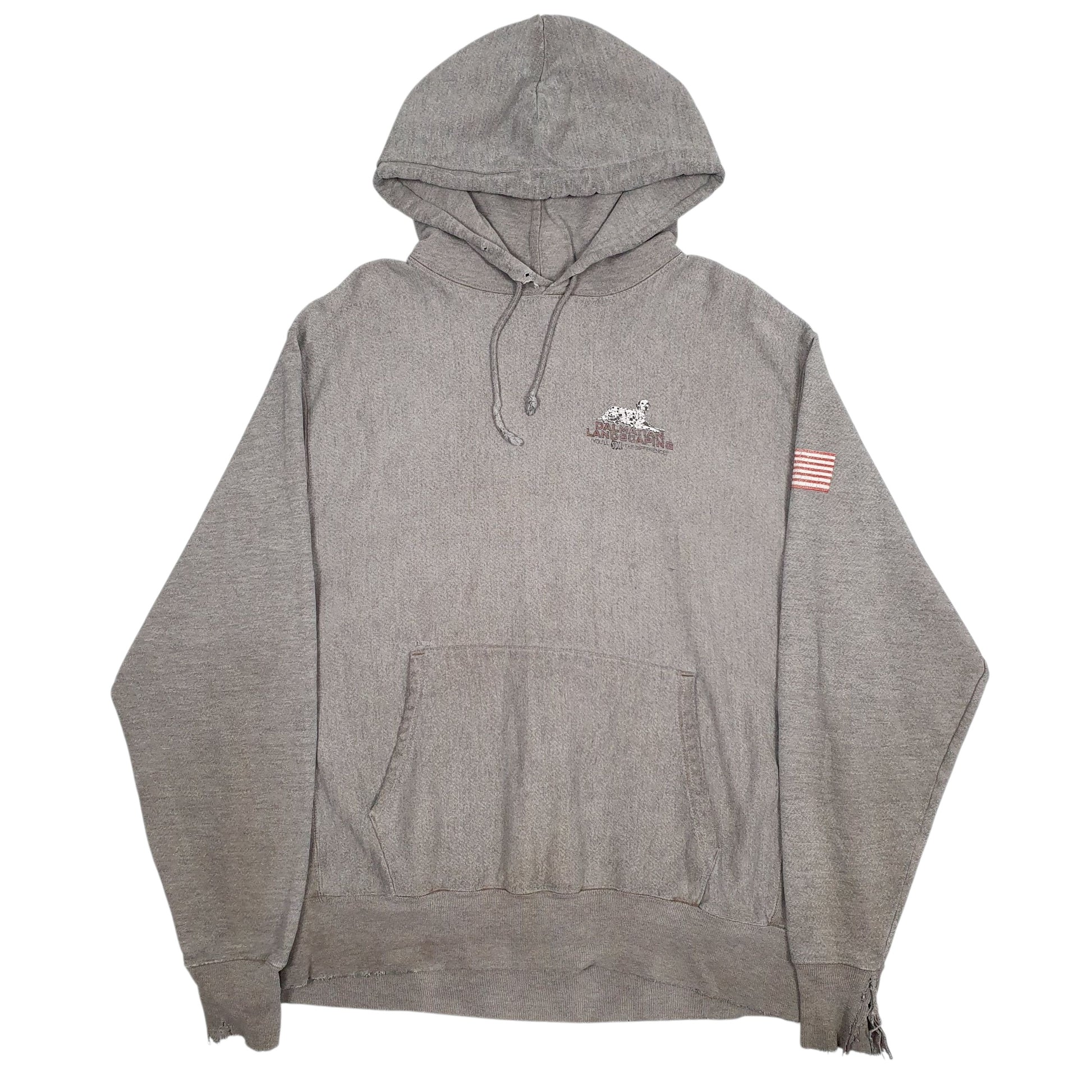 Mens Grey Champion Reverse Weave Hoodie Jumper