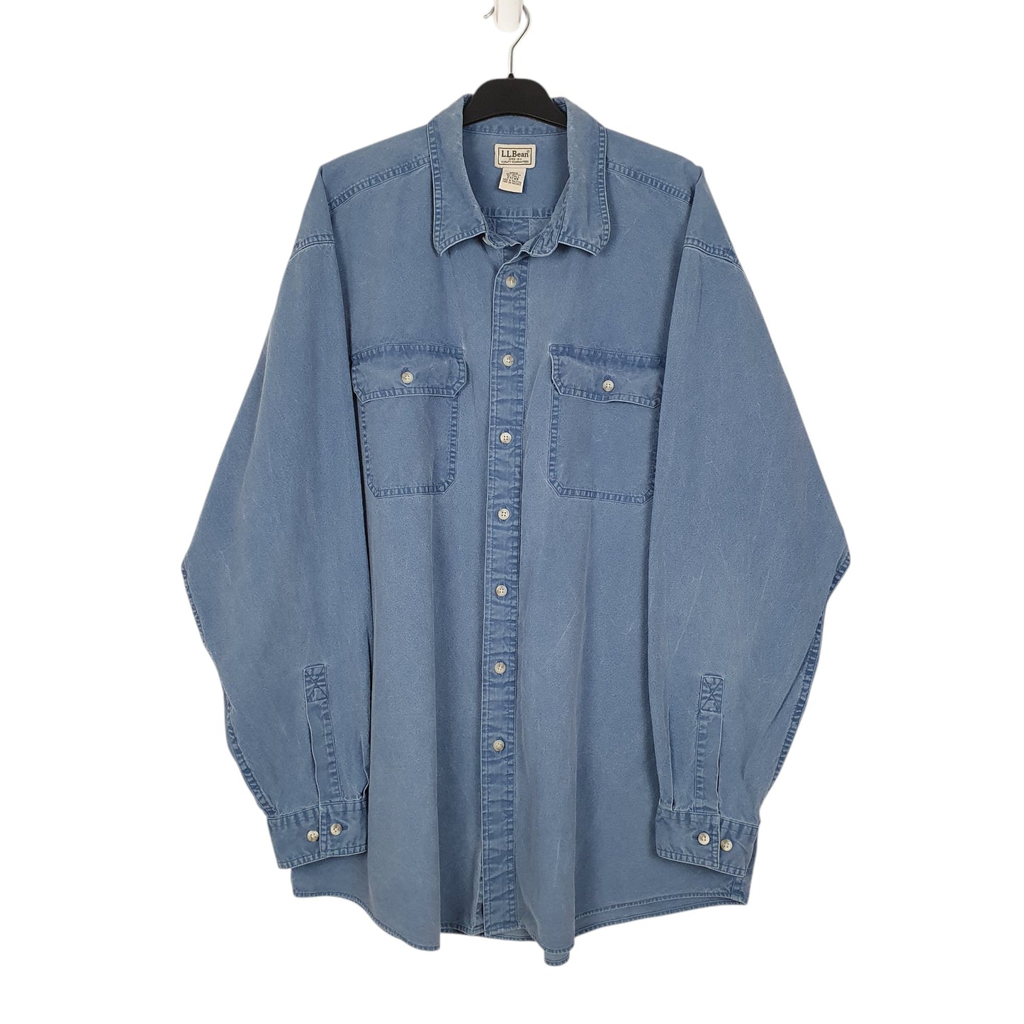 Mens Blue L.L.Bean  Long Sleeve Shirt