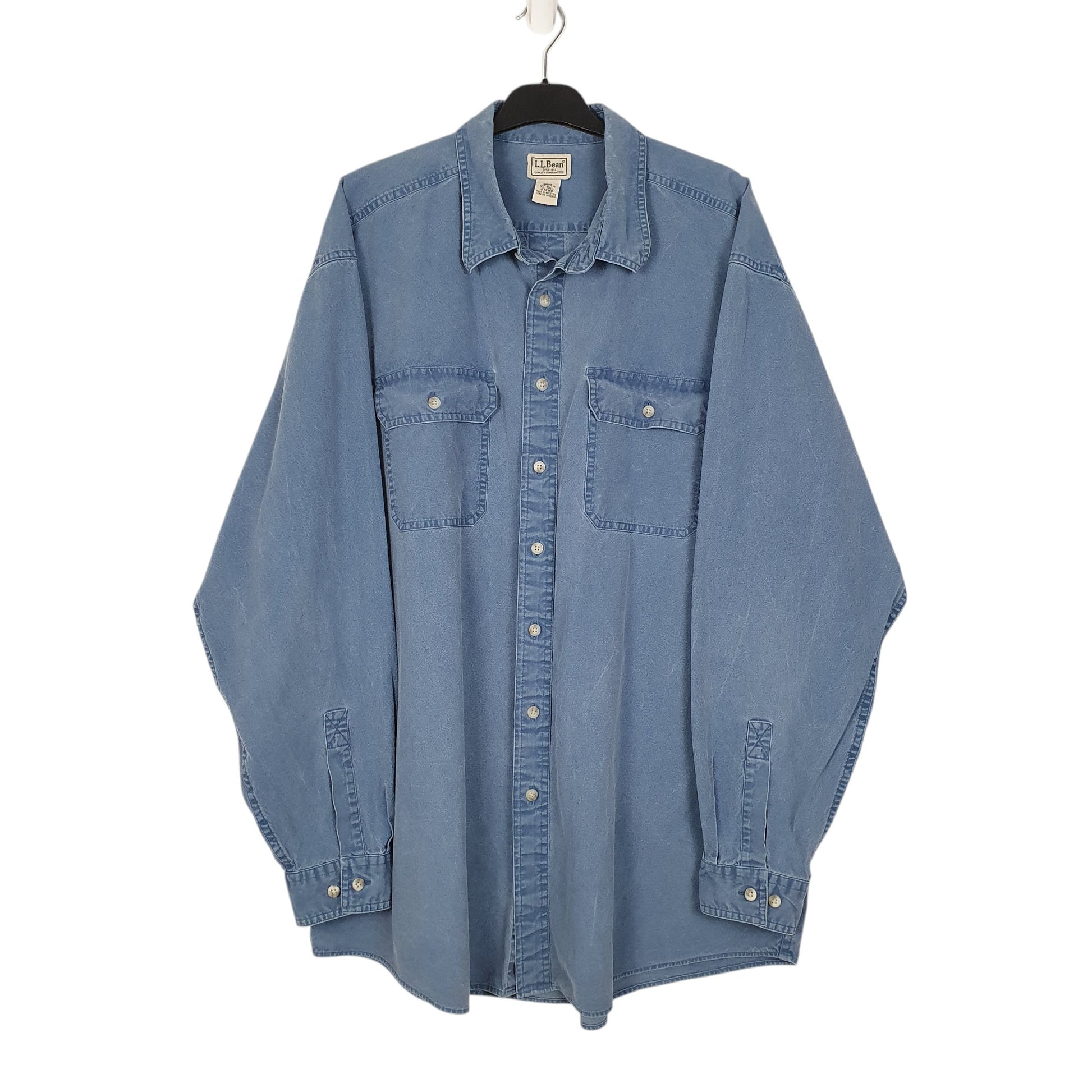 Mens Blue L.L.Bean  Long Sleeve Shirt