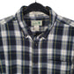 Mens Navy L.L.Bean Thick Flannel Plaid  Shirt