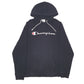 Mens Black Champion Lightweight Spellout Hoodie Jumper