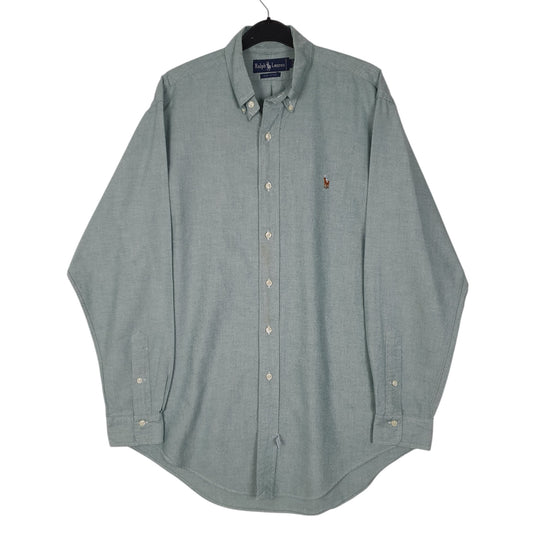 Mens Green Ralph Lauren Vintage 90s Long Sleeve Shirt