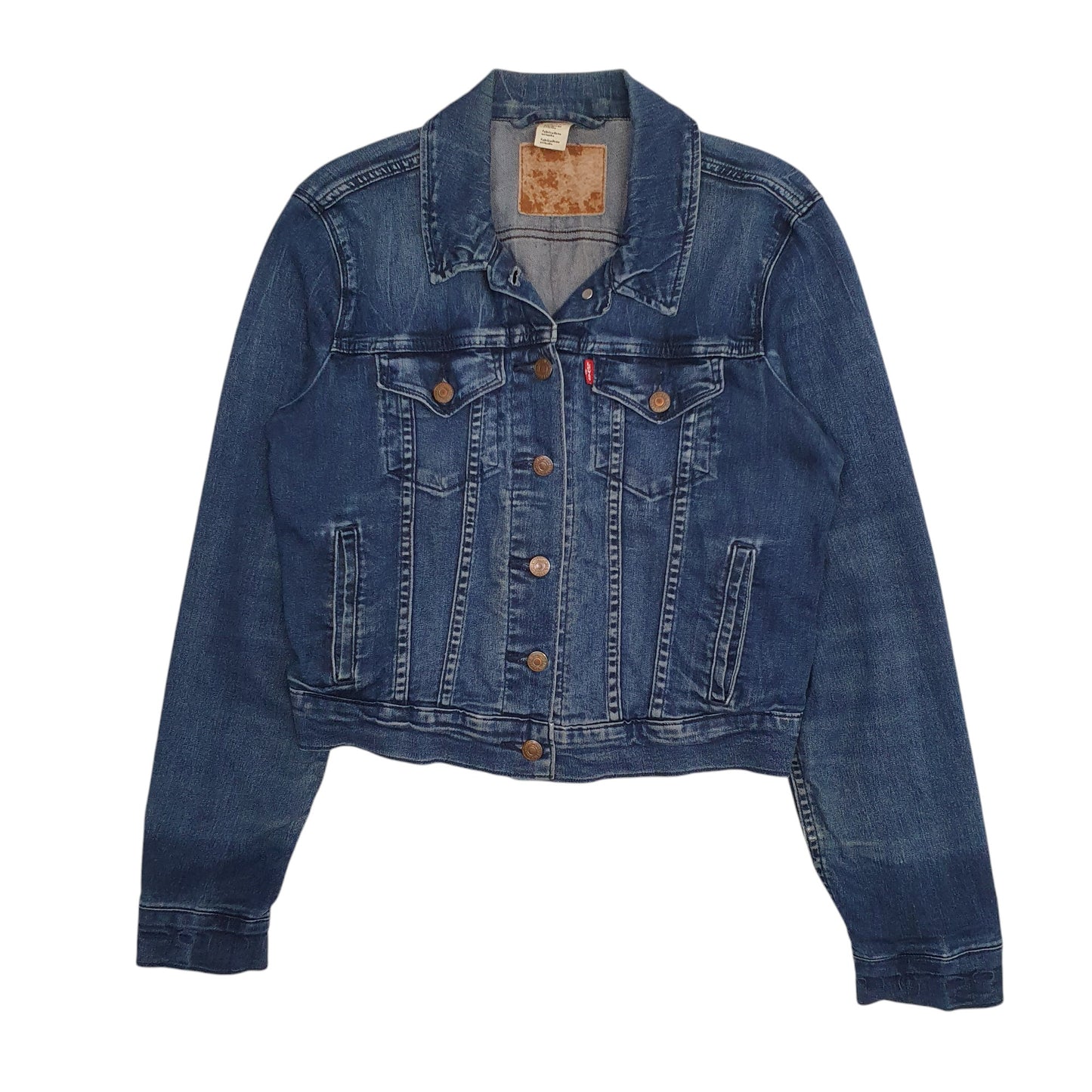 Womens Blue Levis  Turtle Neck Coat