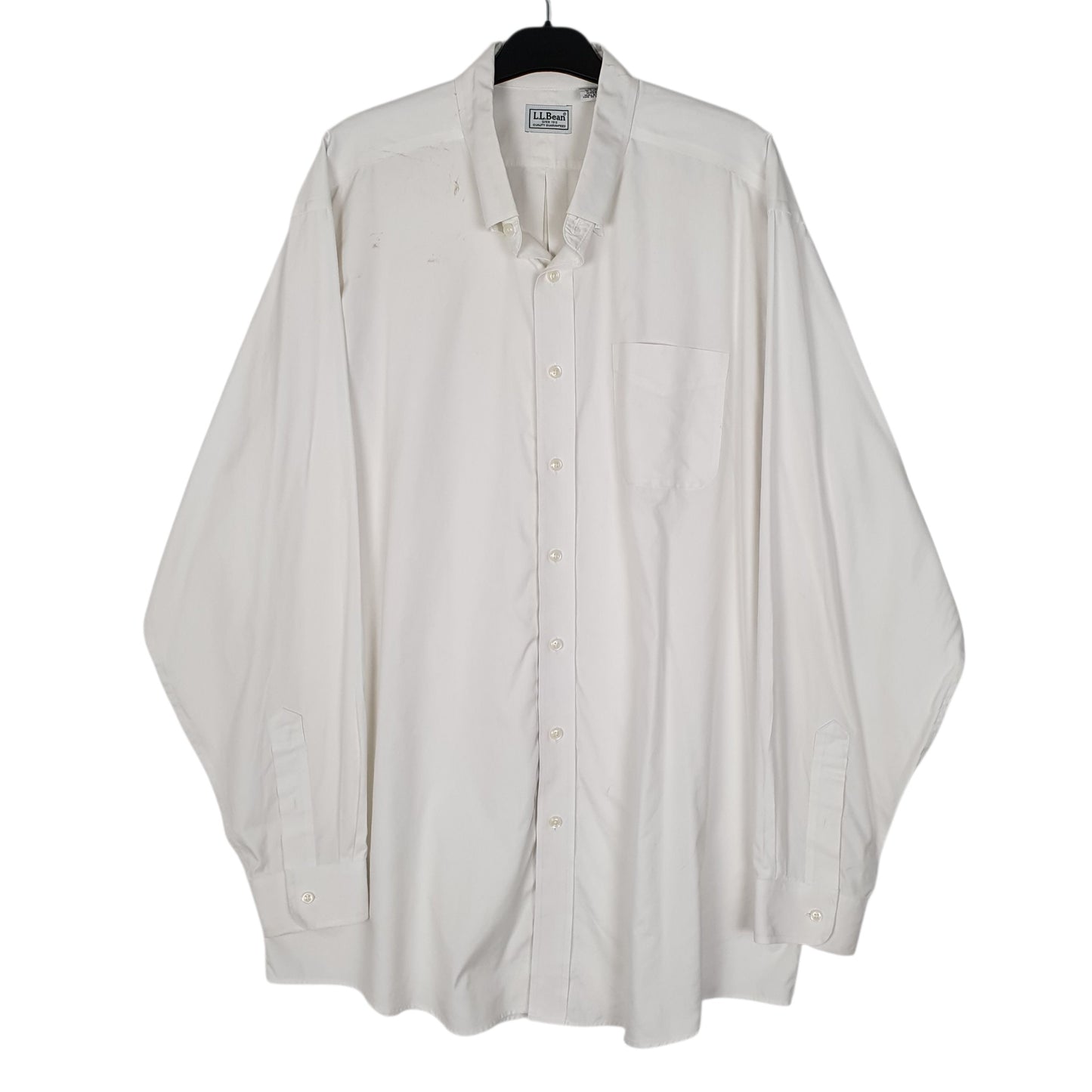 Mens White L.L.Bean  Long Sleeve Shirt