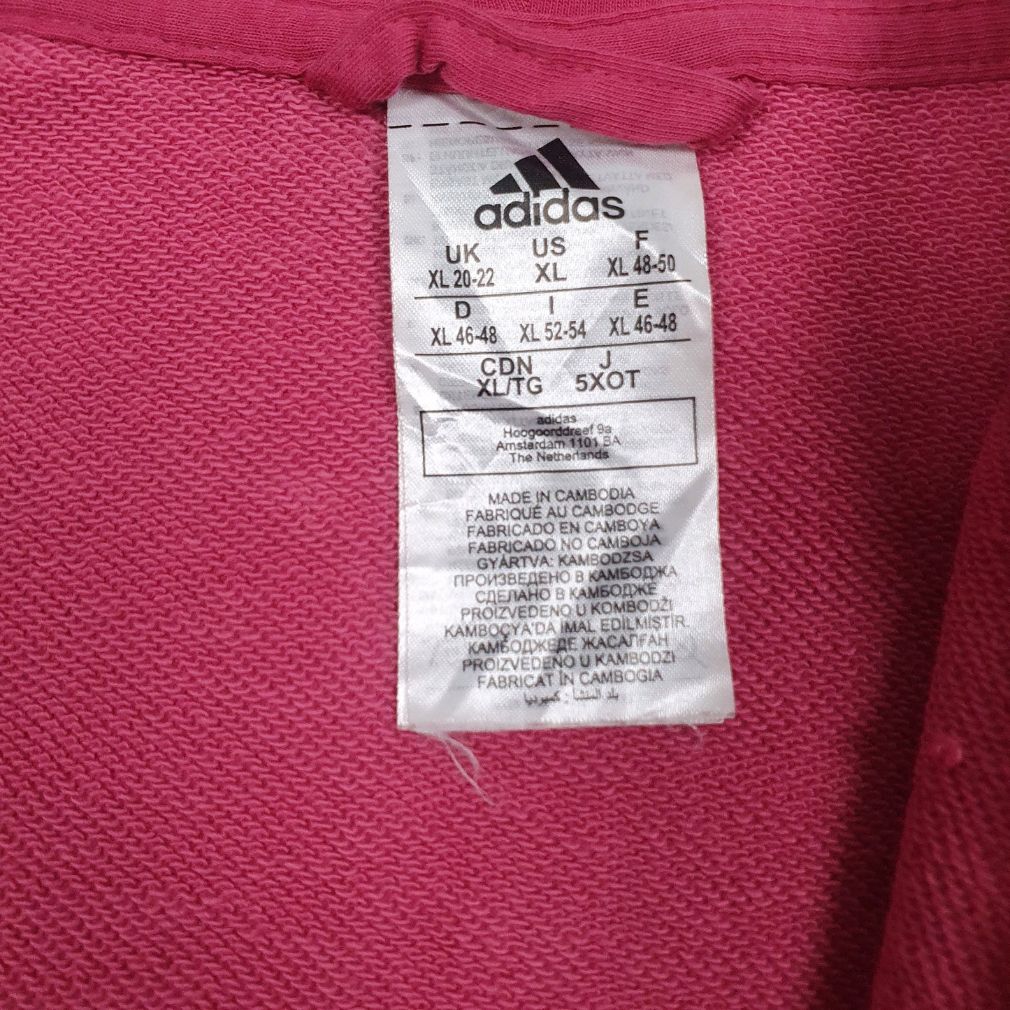 Womens Red Adidas  Full Zip Jumper
