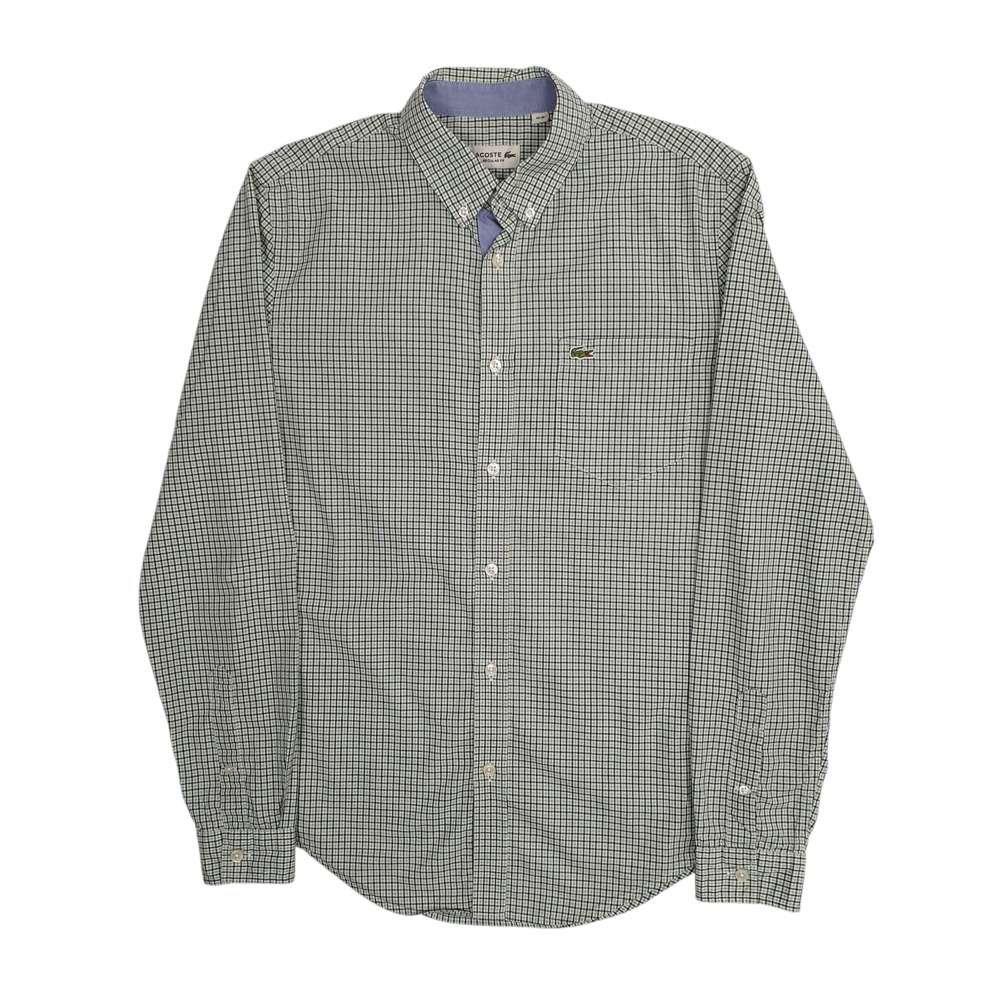 Mens Green Lacoste  Long Sleeve Shirt