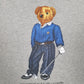 Mens Grey Polo Ralph Lauren Polo Bear Golf Vintage 00s  T Shirt