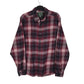 Mens Burgundy Woolrich Thick Flannel Plaid Long Sleeve Shirt