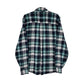 Mens Green Woolrich Thick Flannel Plaid  Shirt