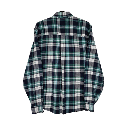 Mens Green Woolrich Thick Flannel Plaid  Shirt
