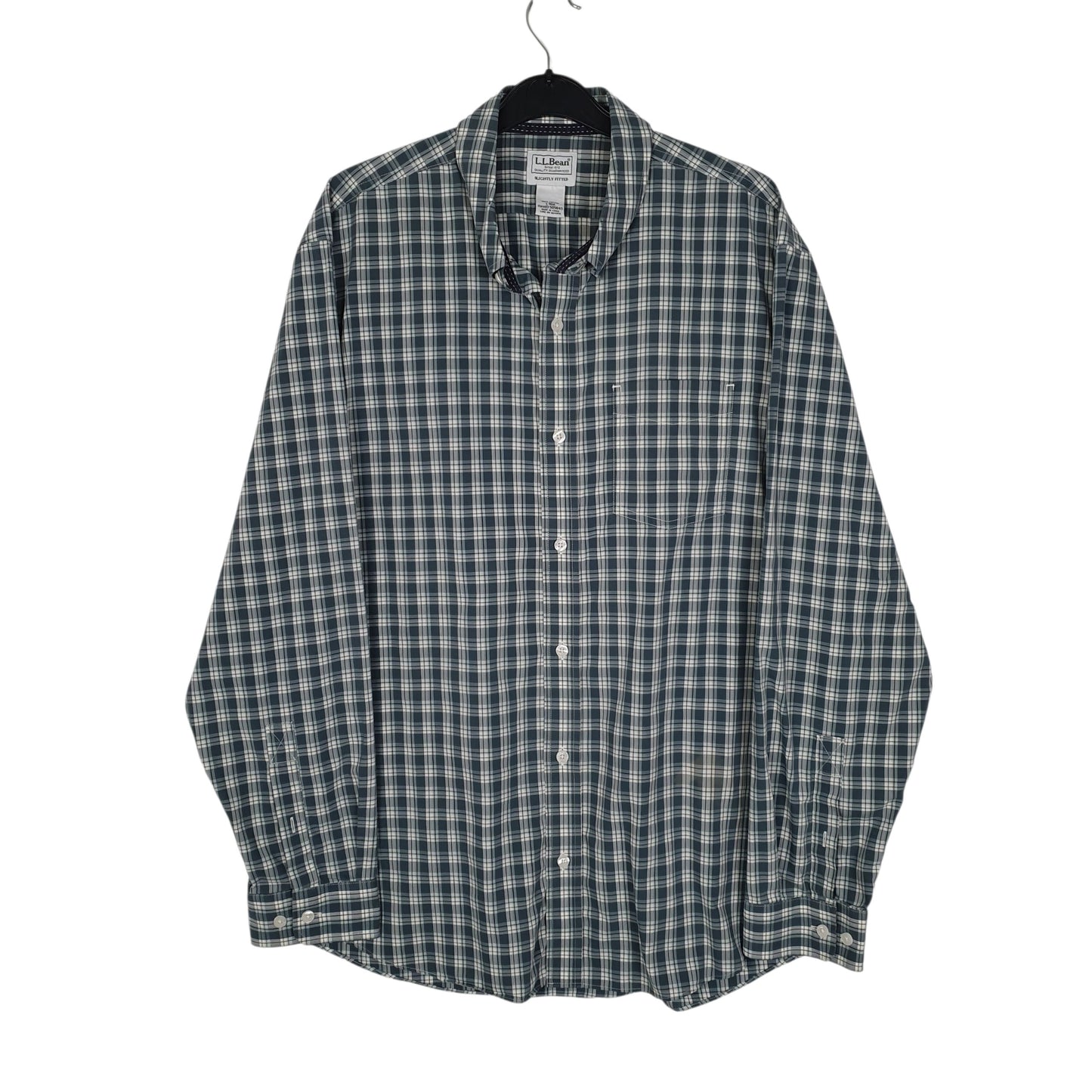 Mens Green L.L.Bean  Long Sleeve Shirt