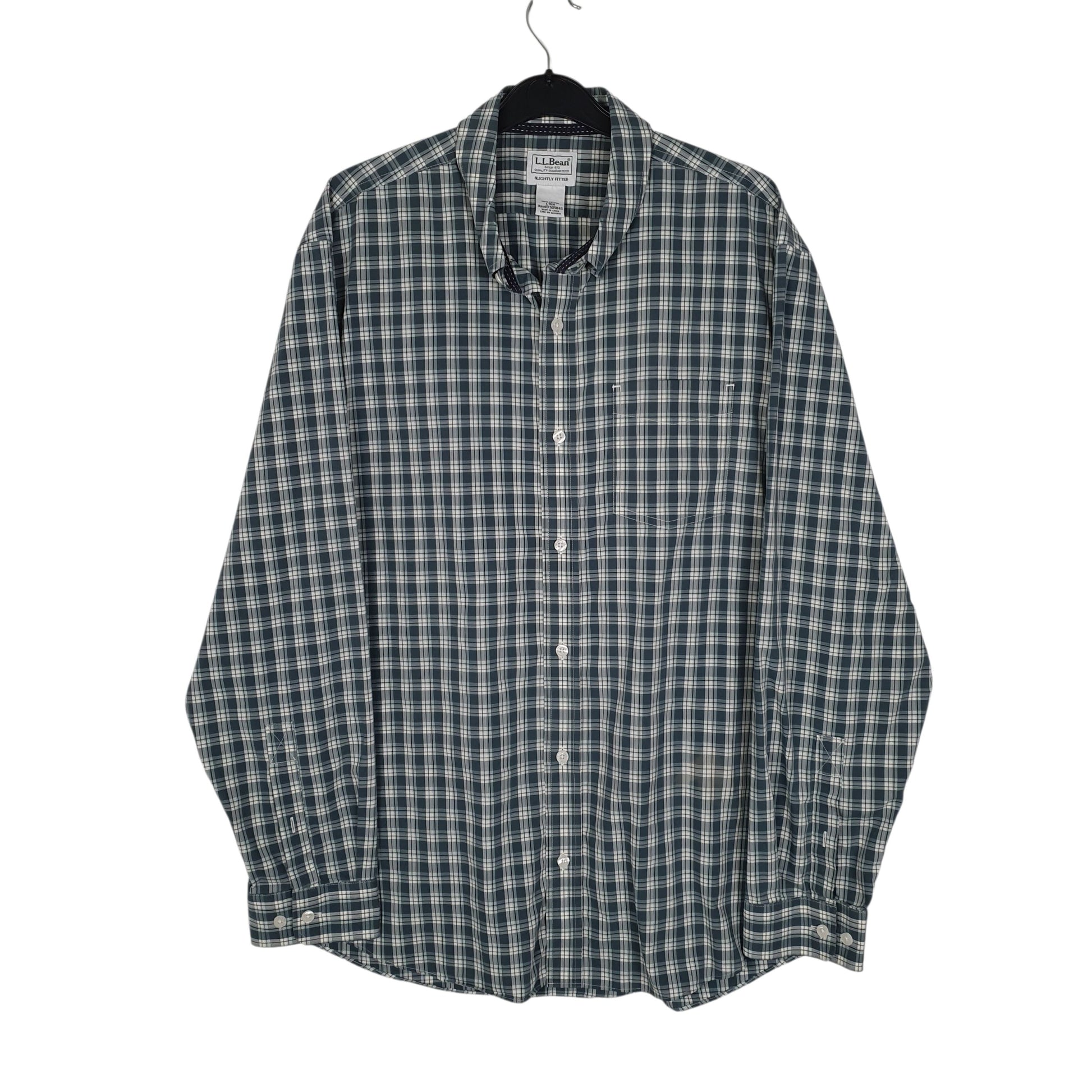 Mens Green L.L.Bean  Long Sleeve Shirt