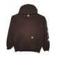 Mens Brown Carhartt Vintage 2000s Hoodie Jumper