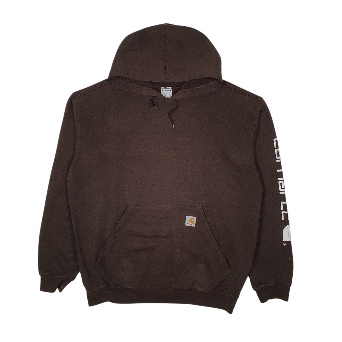 Mens Brown Carhartt Vintage 2000s Hoodie Jumper