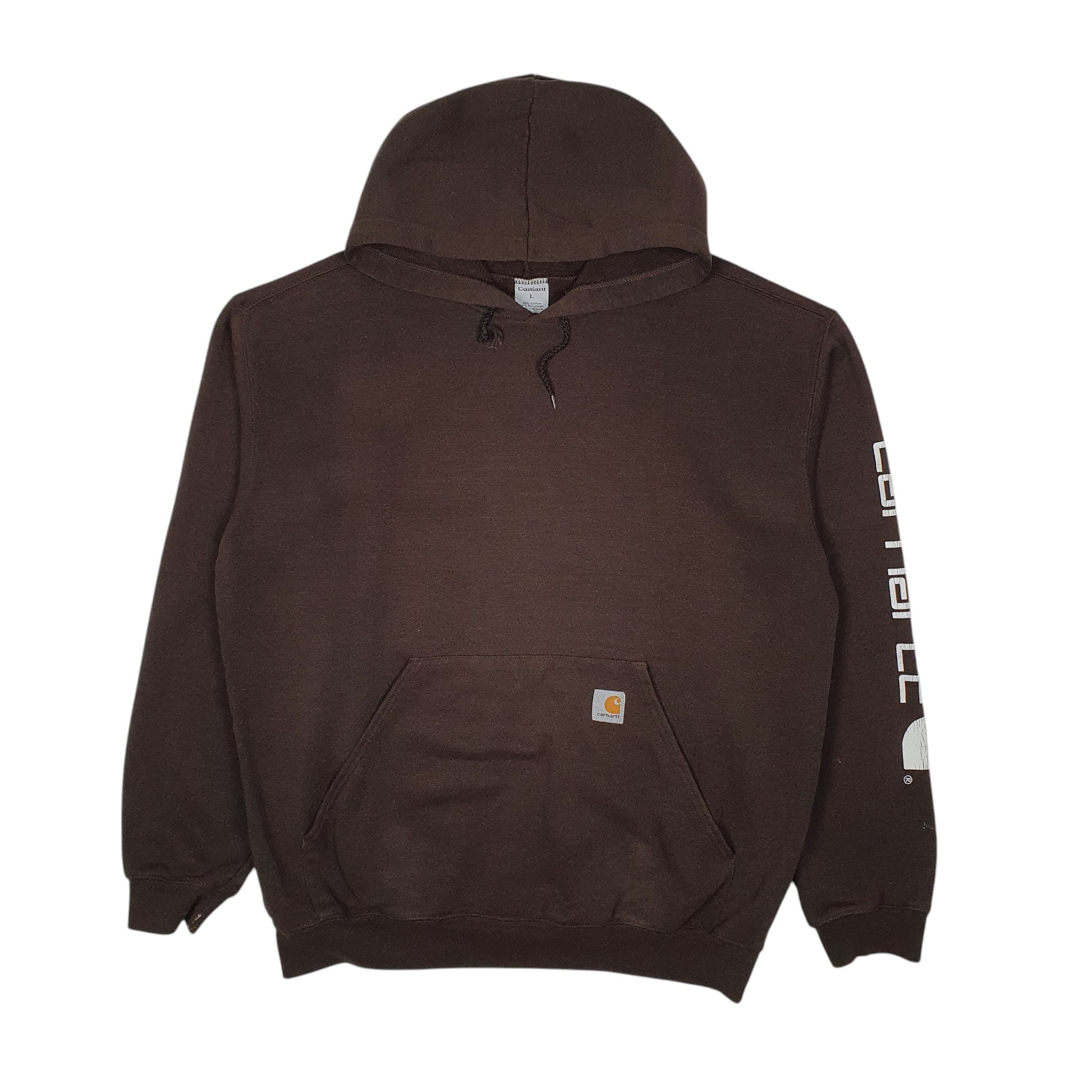 Mens Brown Carhartt Vintage 2000s Hoodie Jumper
