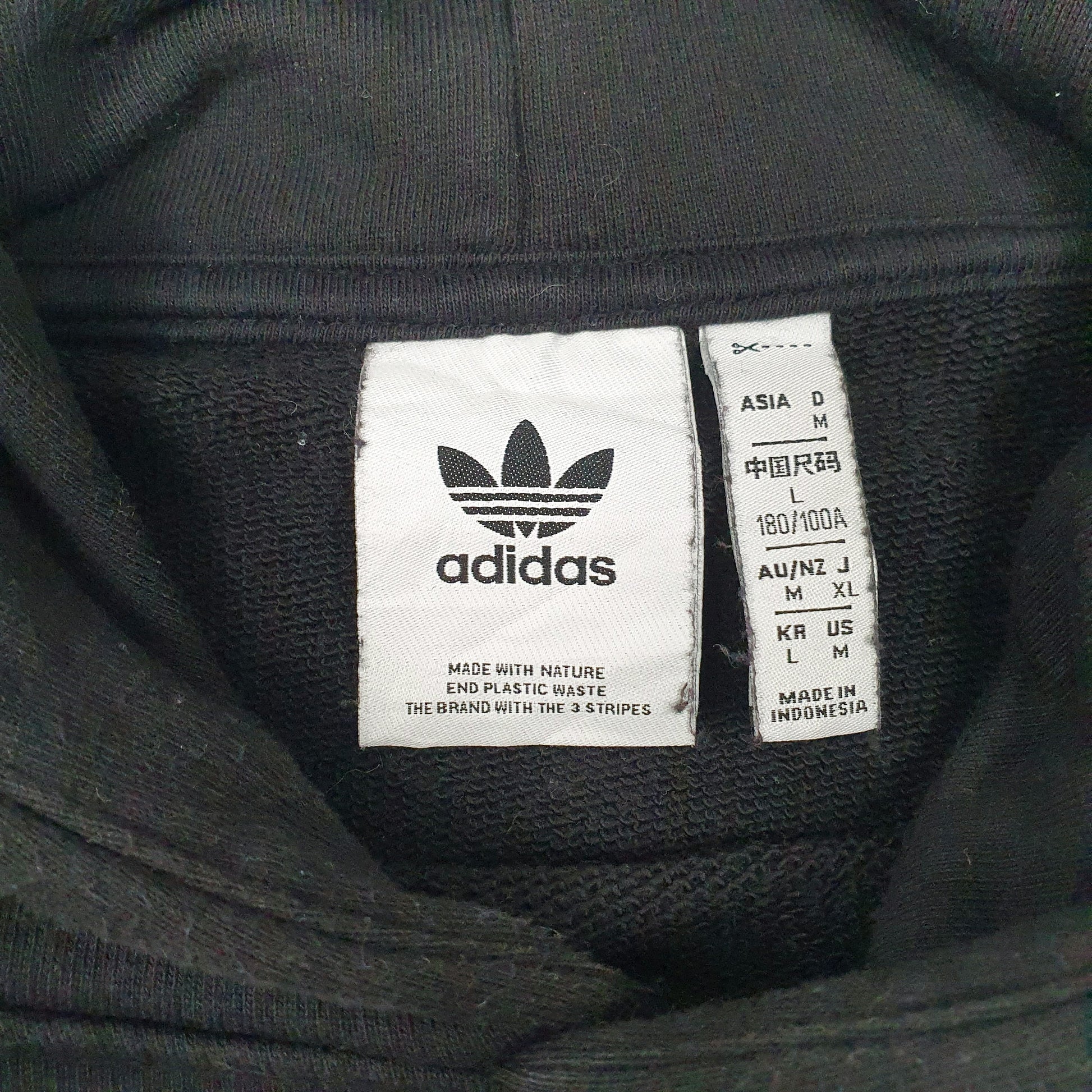 Mens Black Adidas  Hoodie Jumper