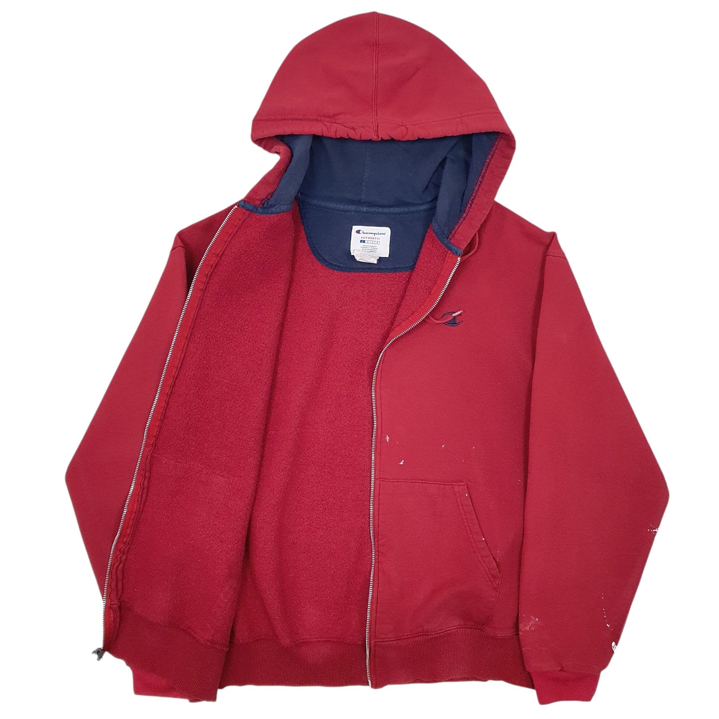 Mens Burgundy Champion  Full Zip Jumper