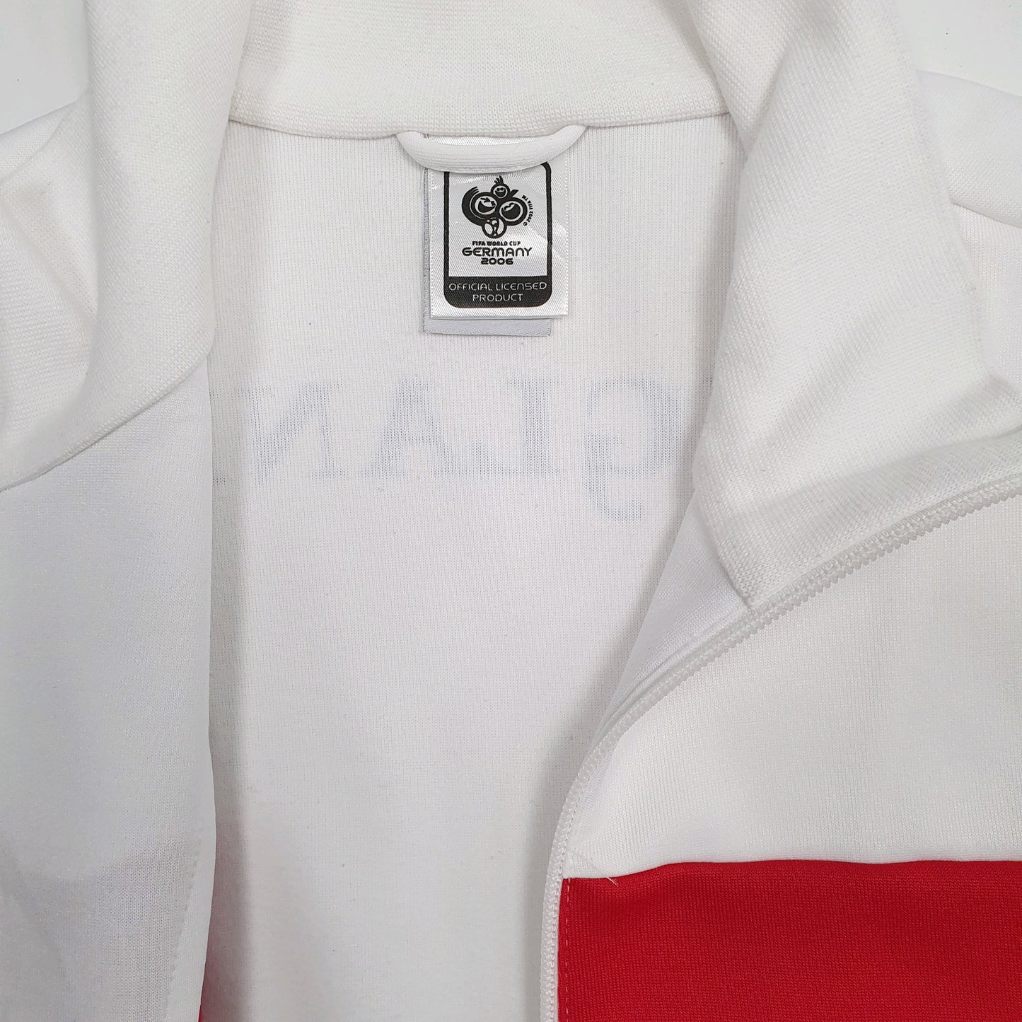 Womens White Adidas England FC World Cup 2006 Germany Full Zip Jumper