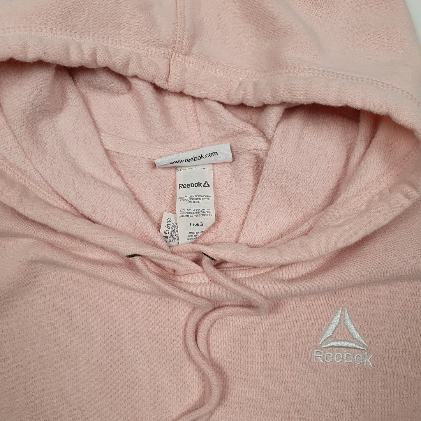 Womens Pink Reebok  Hoodie Jumper