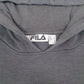 Mens Grey Fila Spellout Hoodie Jumper