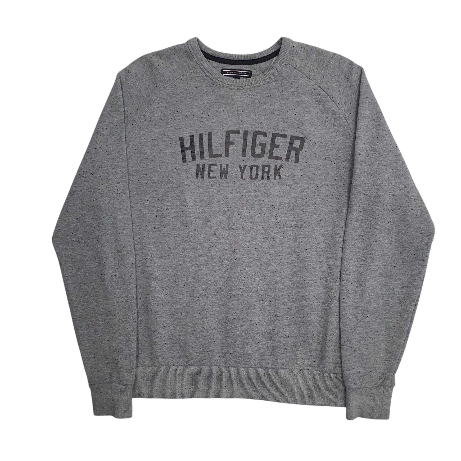 Mens Grey Tommy Hilfiger  Crewneck Jumper