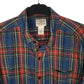 Mens Blue L.L.Bean Thick Flannel Plaid  Shirt