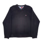 Mens Black Tommy Hilfiger Knitwear V Neck Jumper