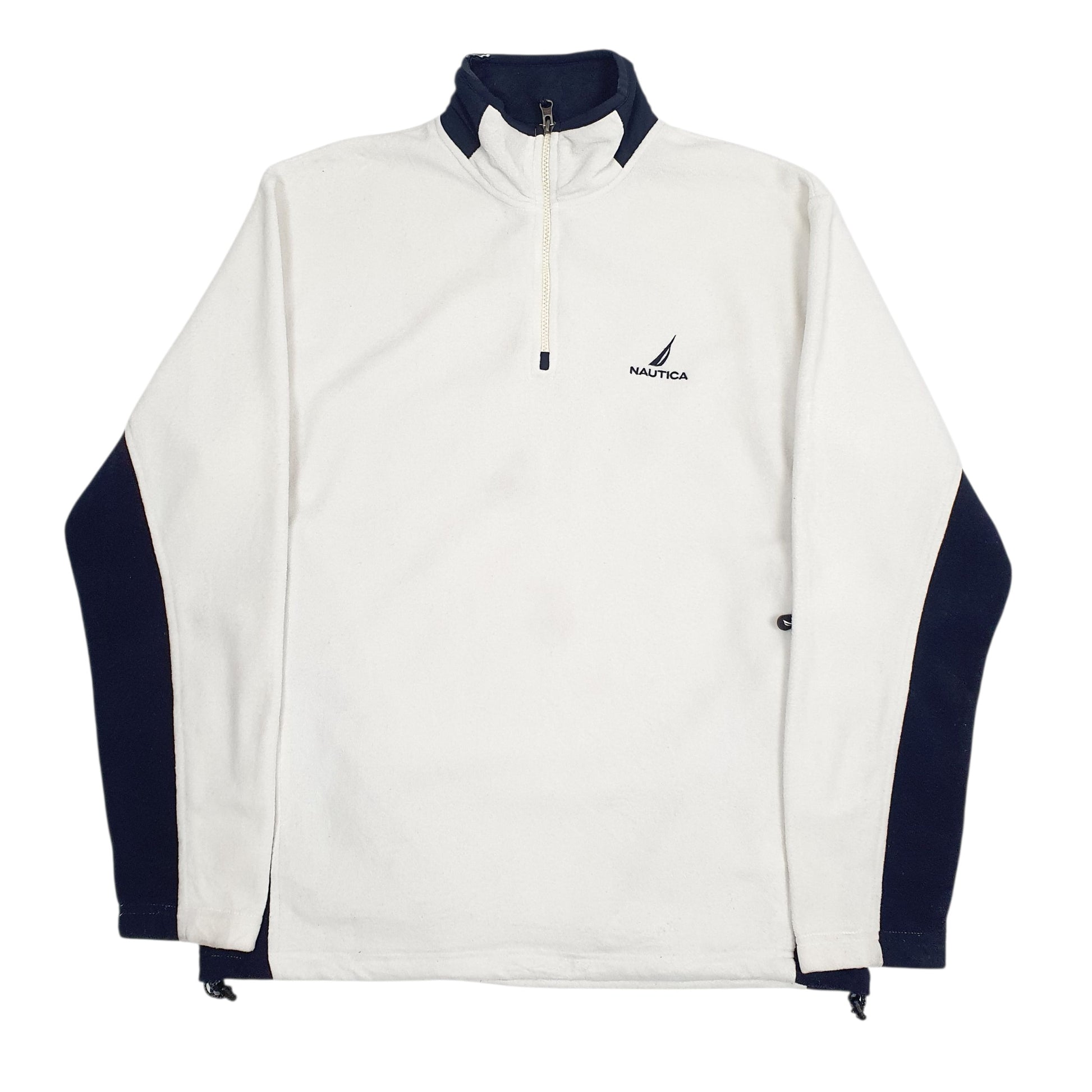 Mens White Nautica  Quarter Zip Jumper