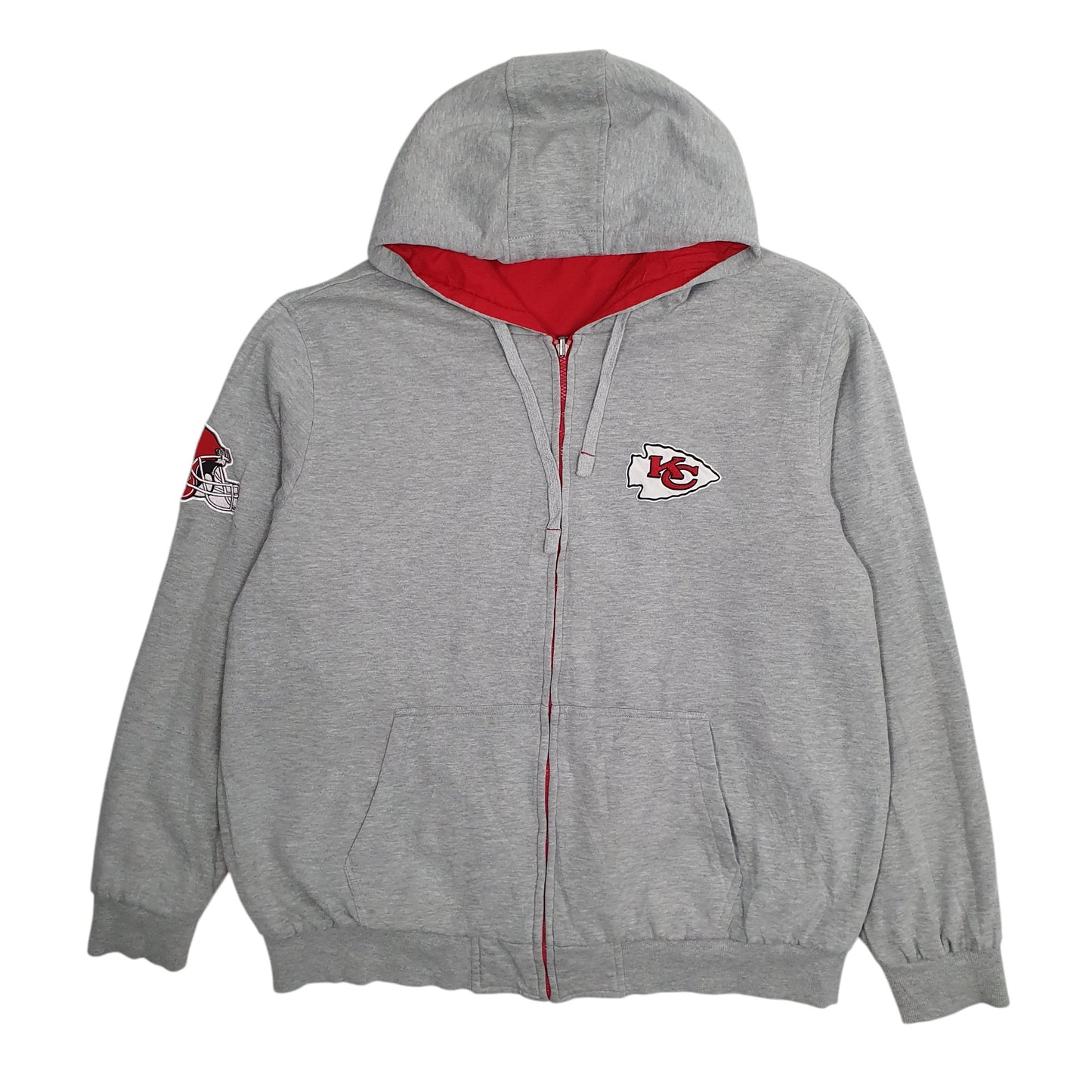 Mens Red NFL Kansas City Chiefs Reversible  Coat